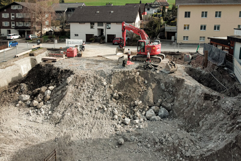 Melk Durrer Ennetmoos Baugrube St Jakob 06