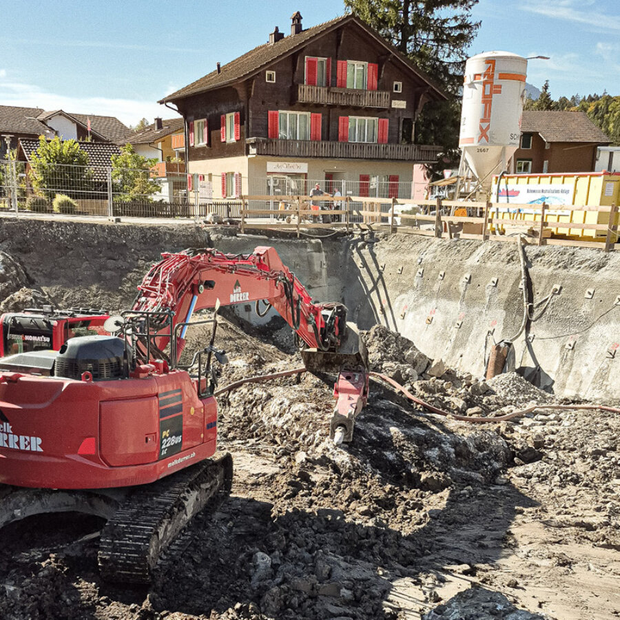 Melk Durrer Ennetmoos Baugrube St Jakob 02