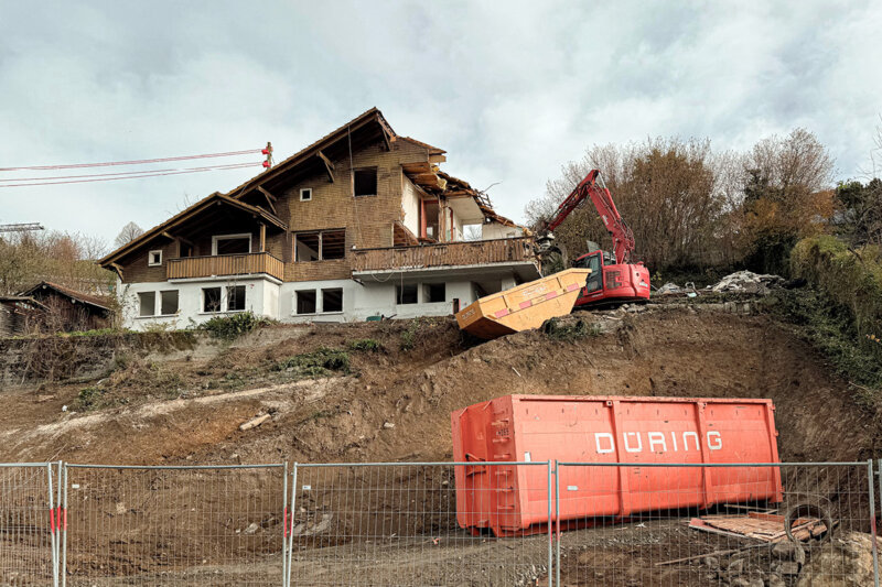 Melk Durrer Horw Baugrubenaushub MFH Seestrasse 7 01