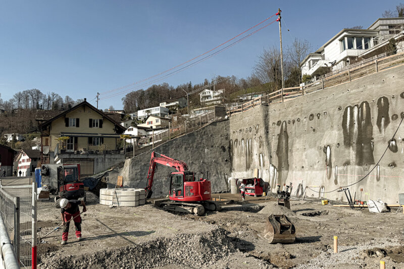 Melk Durrer Horw Baugrubenaushub MFH Seestrasse 7 07