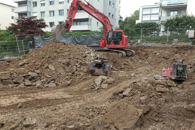 Melk Durrer Luzern Baugrube 5 Familienhaus Rotseehoehe 03