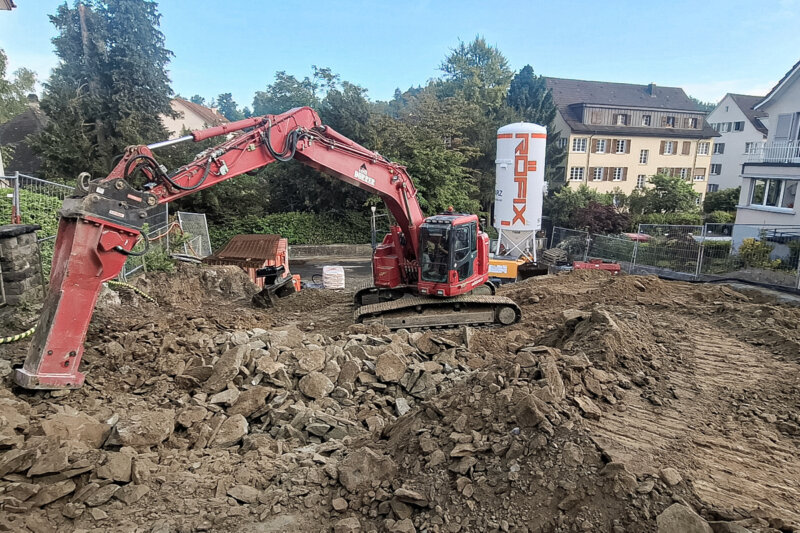 Melk Durrer Luzern Baugrube 5 Familienhaus Rotseehoehe 05