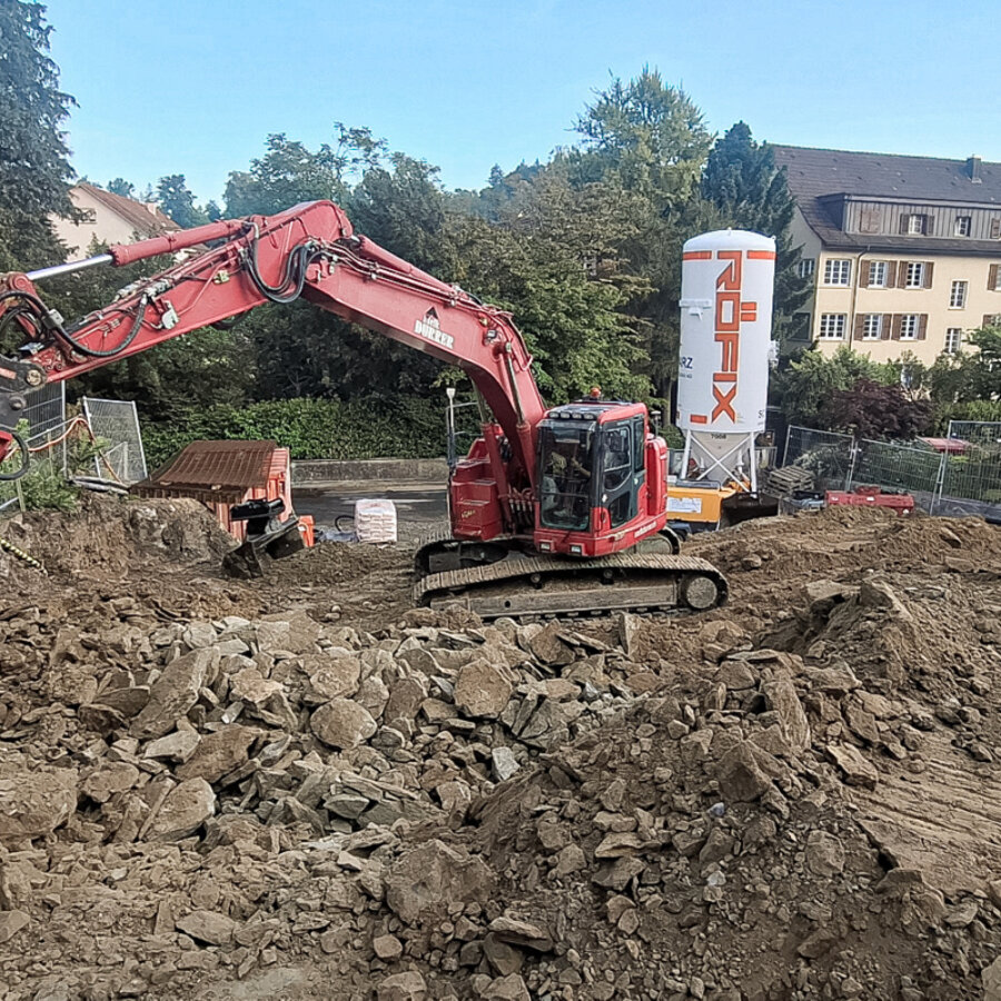 Melk Durrer Luzern Baugrube 5 Familienhaus Rotseehoehe 05